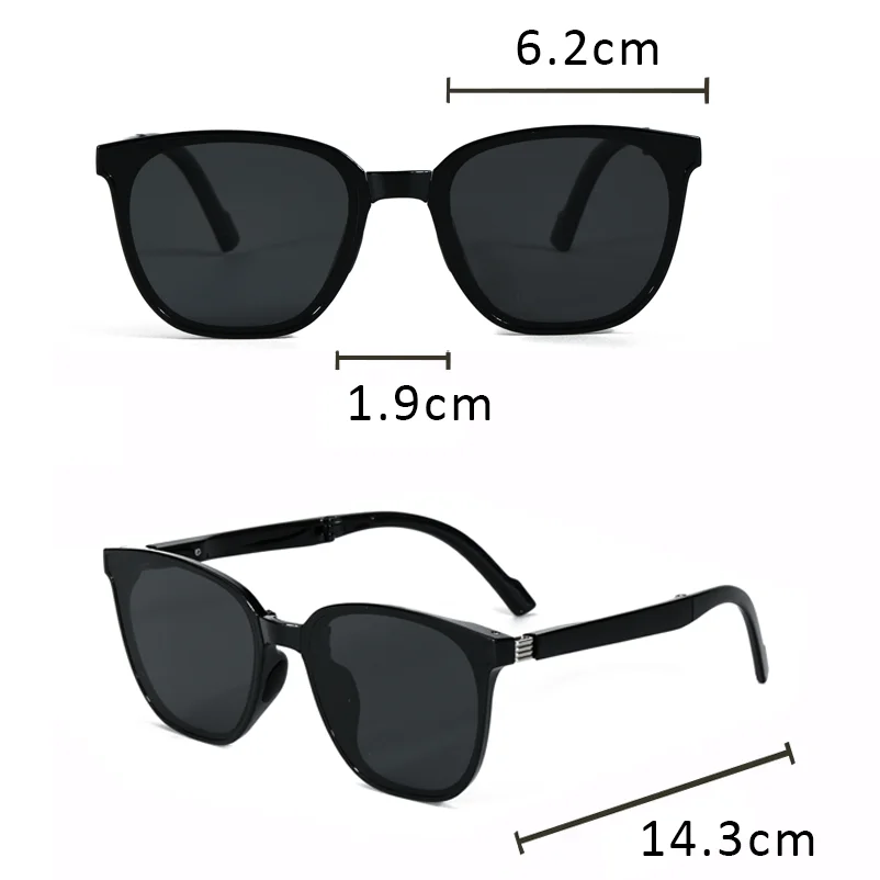 แว่นตาตกแต่ง Tr90 แบบพับได้น้ำหนักเบา 1 ชิ้น แว่นตาที่ทันสมัยและเรียบง่าย