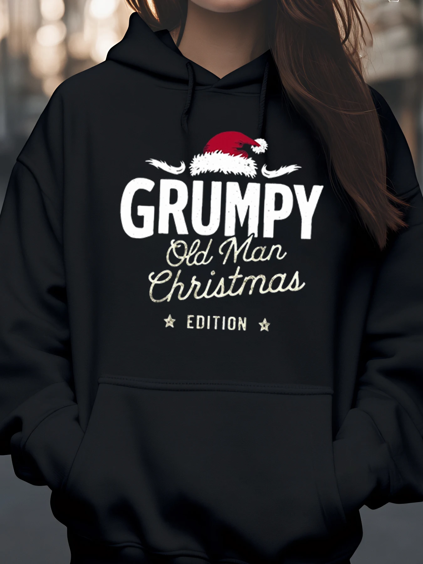 

Толстовка с принтом Grumpy Old Man, рождественское издание, праздничная повседневная одежда унисекс