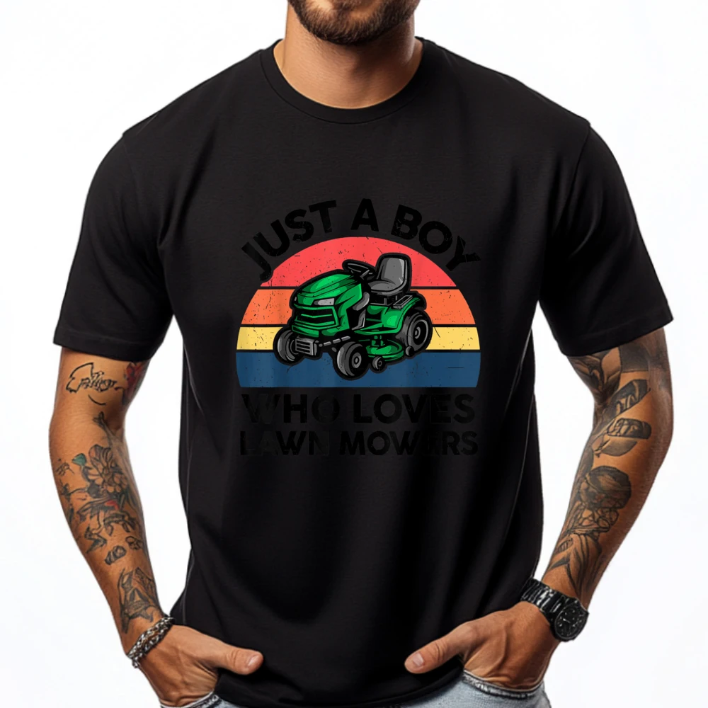 

Lawn Mower T Shirt Funny Tshirts Men Comfortable High Quality Men's Clothes Graphic Cotton Short Sleeve