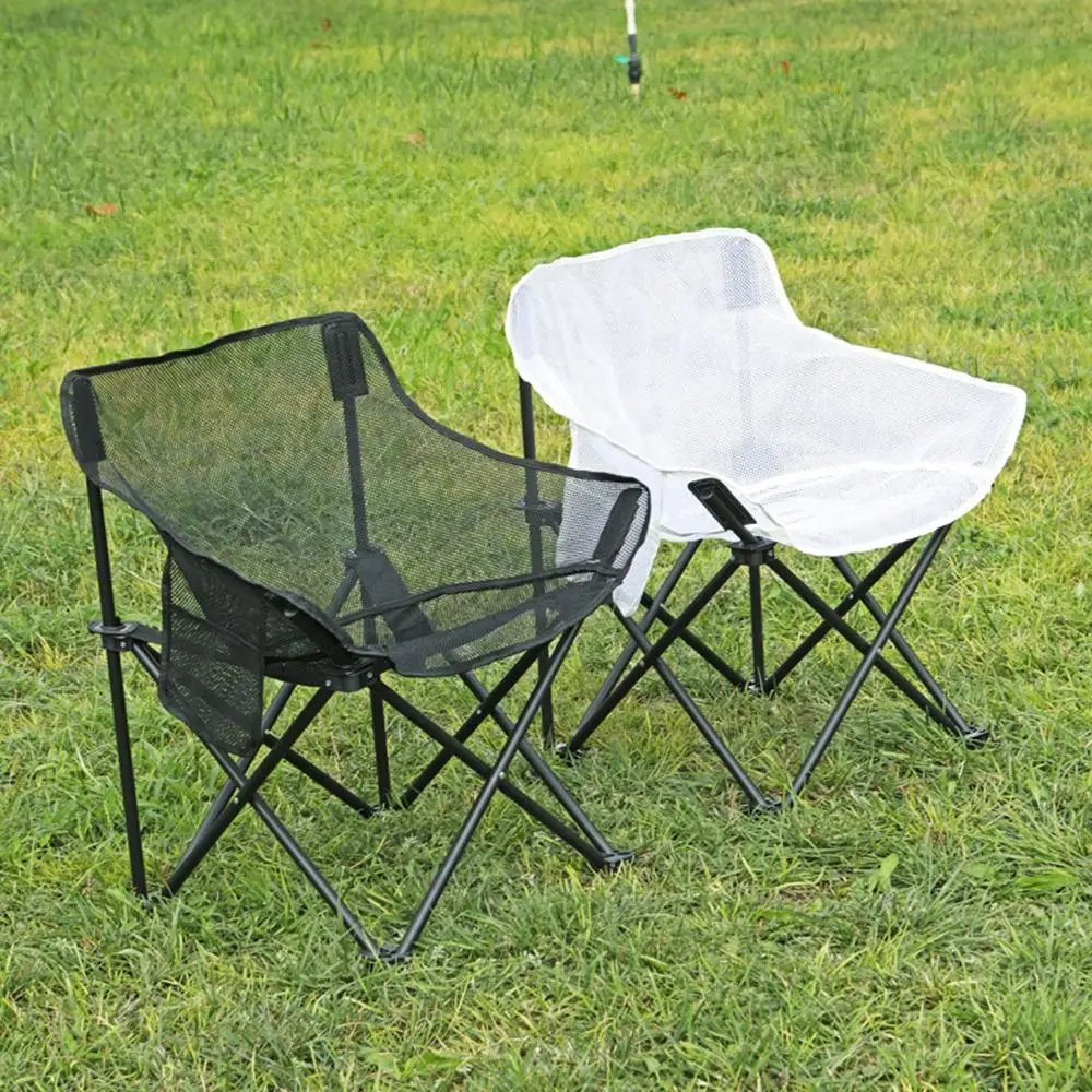 Hollow Mesh Camping Chair Cover Breathable Thickened Moon Chair Replacement Fabric Anti-slip Oxford Cloth Seat Cover
