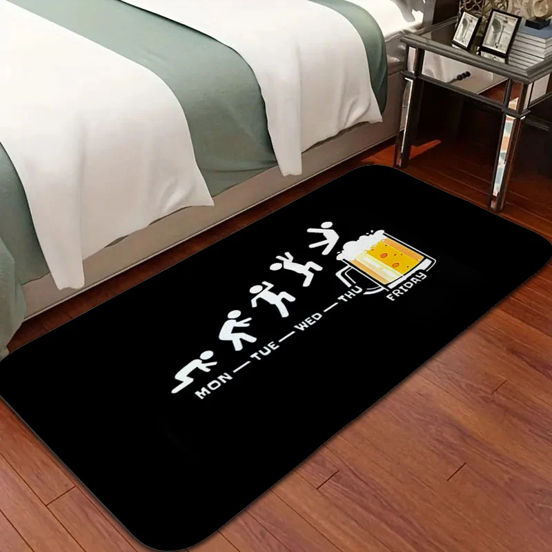 

Bath Rug A-Friday Beers Aesthetic Floor Front Door Mat Anime Carpet for Bedroom Modern Home Decoration Outdoor Entrance Doormat