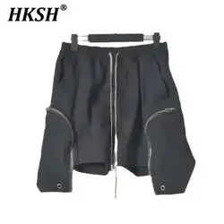 HKSH RO Stil Mode Dark Jugend Strand Personalisierte Casual Shorts Normalen Schritt Zipper Split Hosen Punk Taktische Capris HK1272