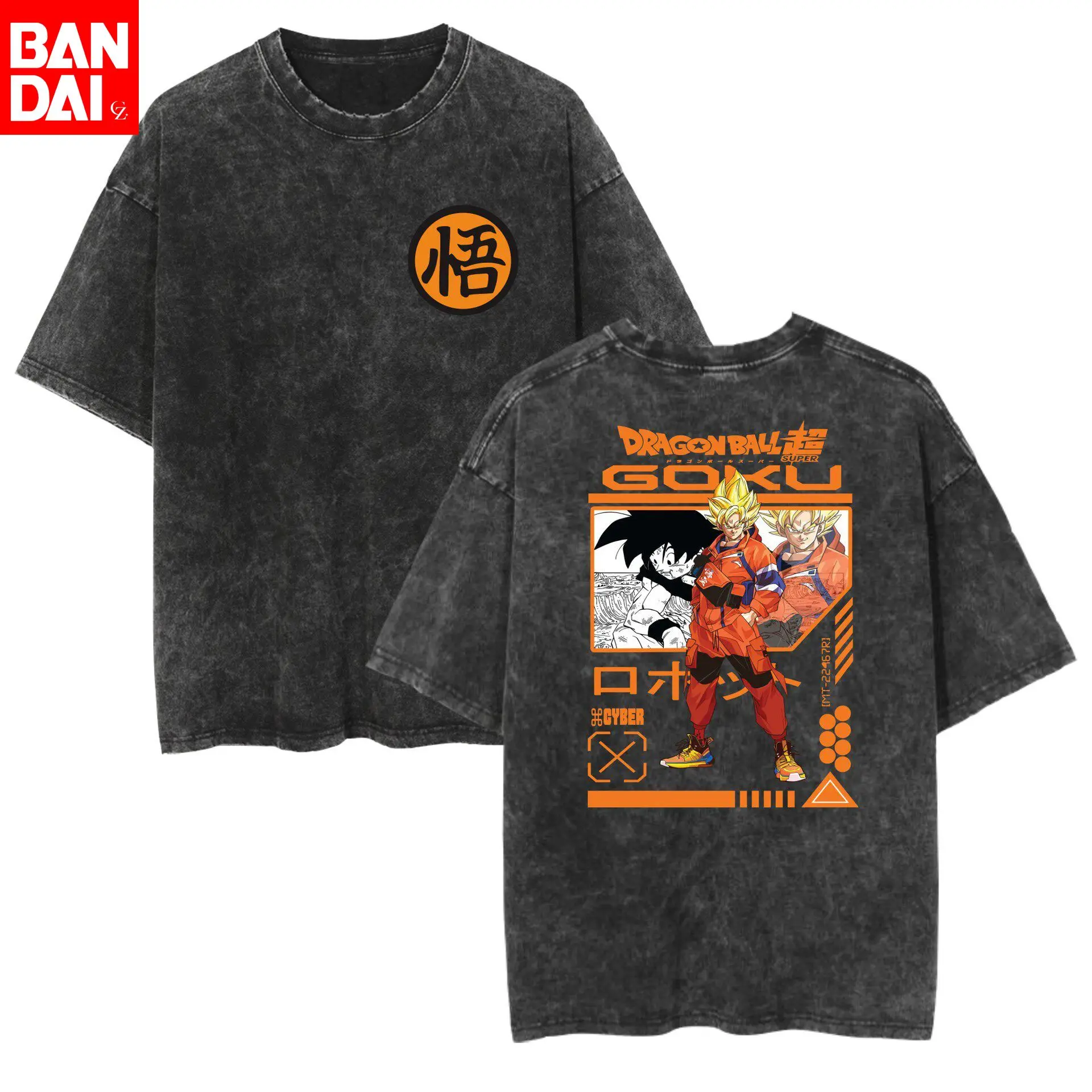 

Футболка Dragon Ball Z Gohan Super Saiyan 2, двусторонняя, винтажная, с эффектом потертости, летняя, оверсайз, уличная одежда, с графическим принтом, для мужчин и женщин, коллекция 2026 года
