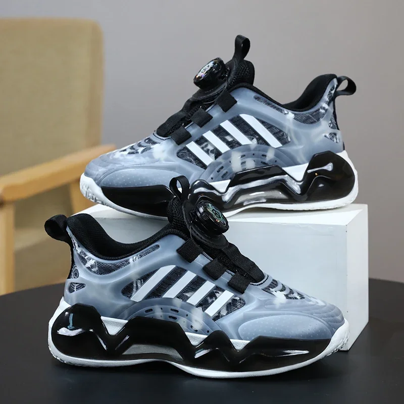 

Kids Sports Shoes Non-slip Casual Outdoor Running shoes Swivel Buckle Children Fashion Basketball Shoes Light Girls Boys Sneaker