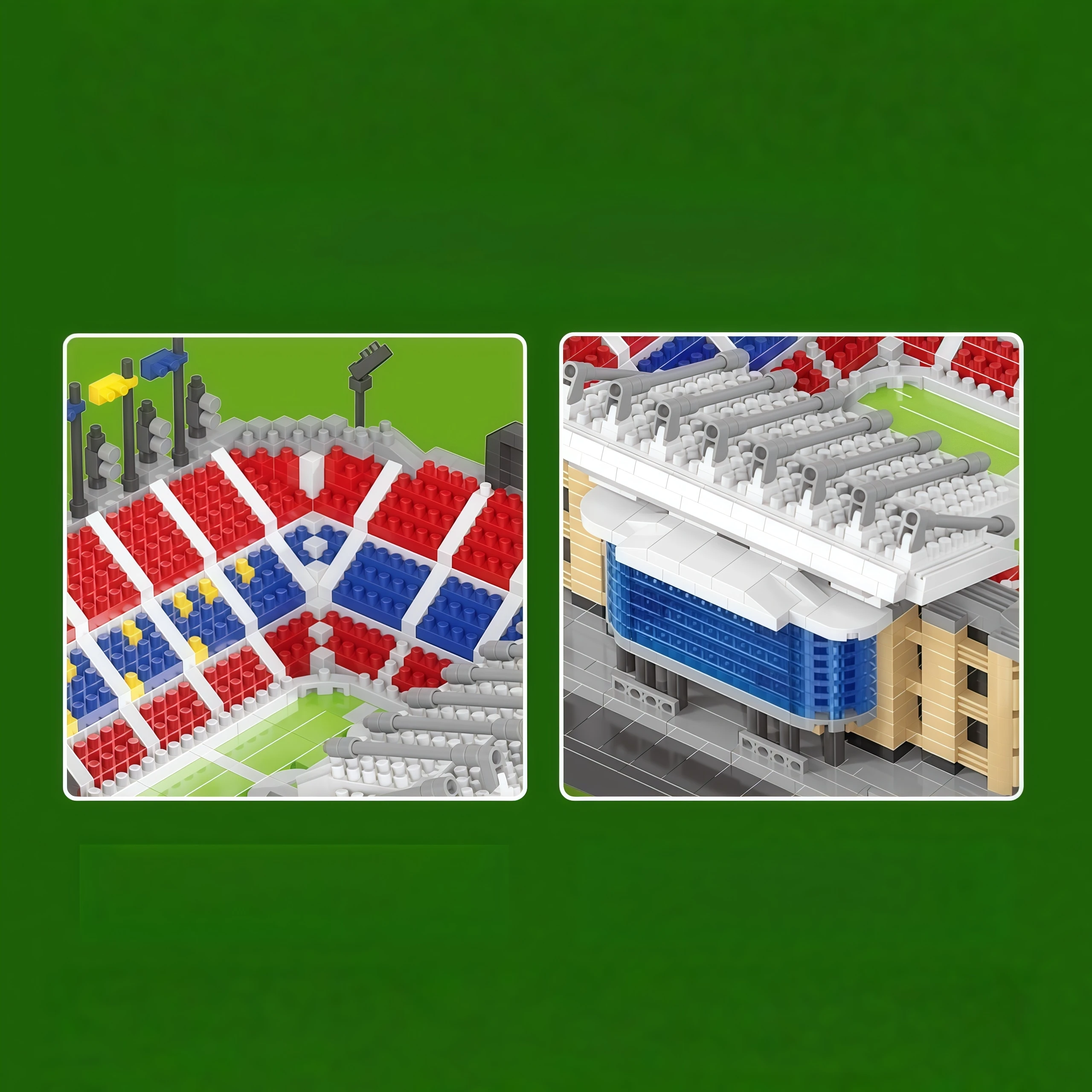 Conjunto de blocos de construção de modelo de campo de futebol, 2436 peças, ornamento criativo, decoração de mesa, presente surpresa de feriado