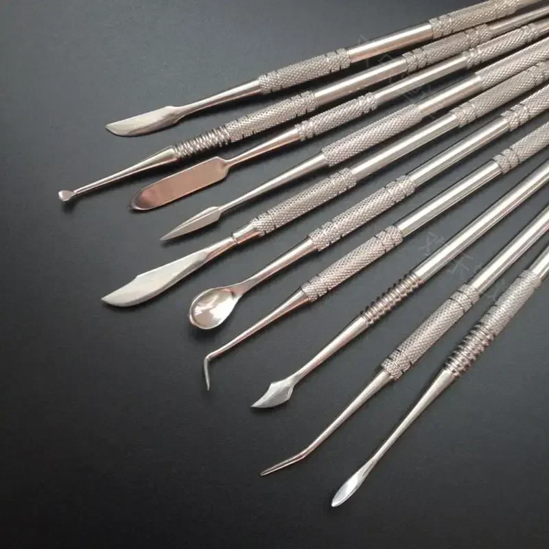 10 Pcs / Set Stainless Steel Soft Clay Tools Sculpting Smoothing Wax Pottery Ceramic Polymer Modeling Carved Accessories