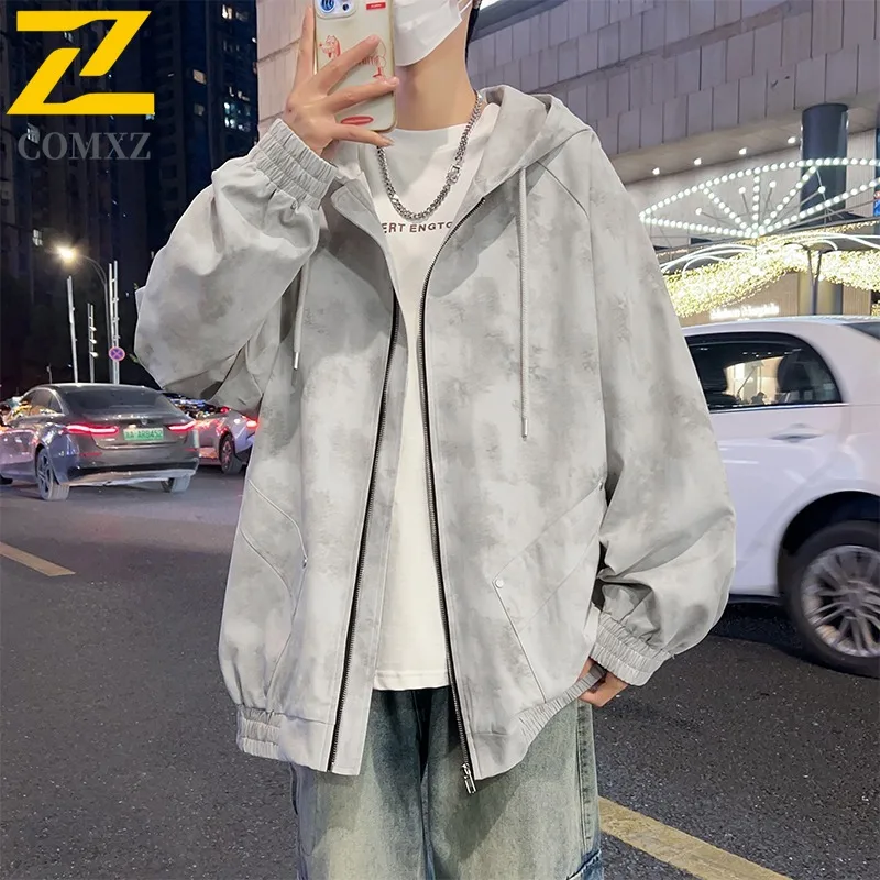 COMXZ Men Rider Jacket 2025 Fashion Classic Outdoor Fly Fishing Climbing Lightweight Windbreaker Coat Autumn Techwear Jacket