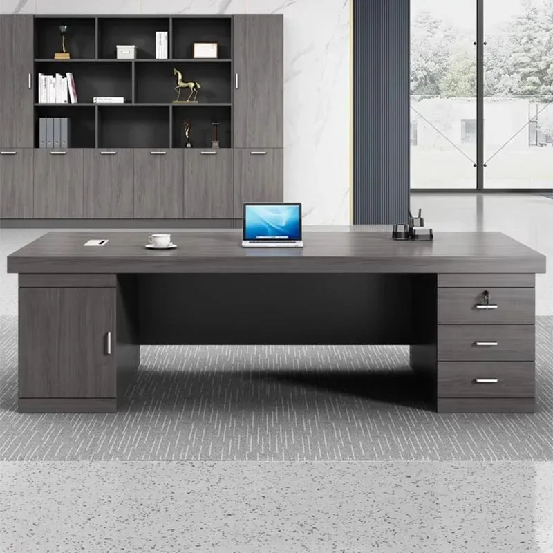 Bookshelf Organizer Office Desk Wood Upgrade Wooden Modern Computer Desk Workstations Specialty Scrivania Da Ufficio Furniture