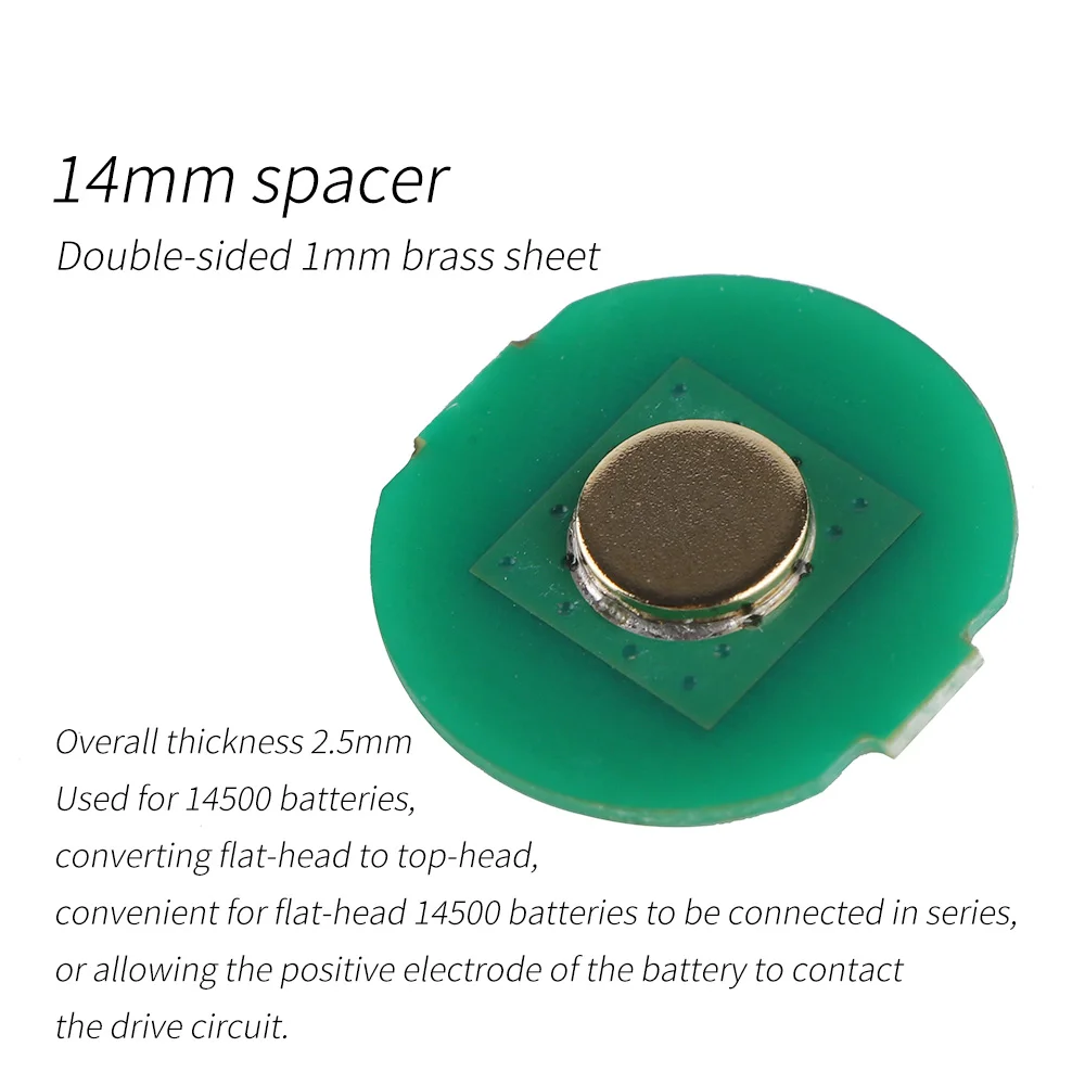 Convoy 14mm Spacer for Battery, for Series Connection, Increase the Length to Fill the Gap