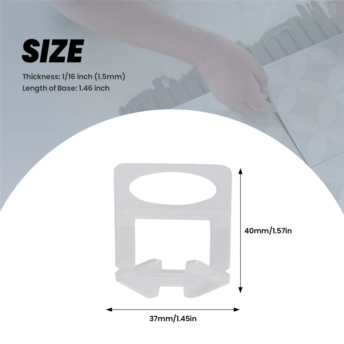 

400Pcs Tile Leveling System Clips 1.5mm DIY Tiles Leveler Sp Hot sale tools ramic Tile