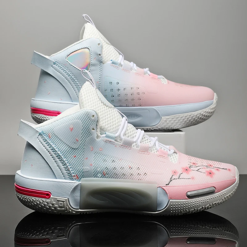 

Men's Basketball Shoes Breathable Cushioning Non-Slip Wearable Runing Shoes Gym Training Athletic Basketball Sneakers for Women