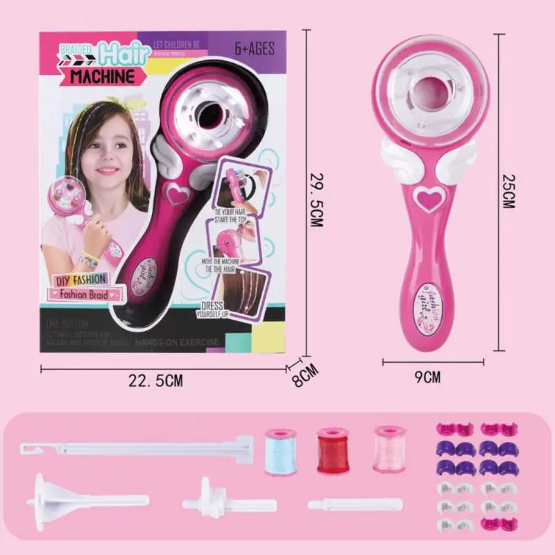 Braiding Hairstyle Tool Electric Automatic Hair Braider Braider Machine Weave Roller Hairstyle Machine Set Child Gift