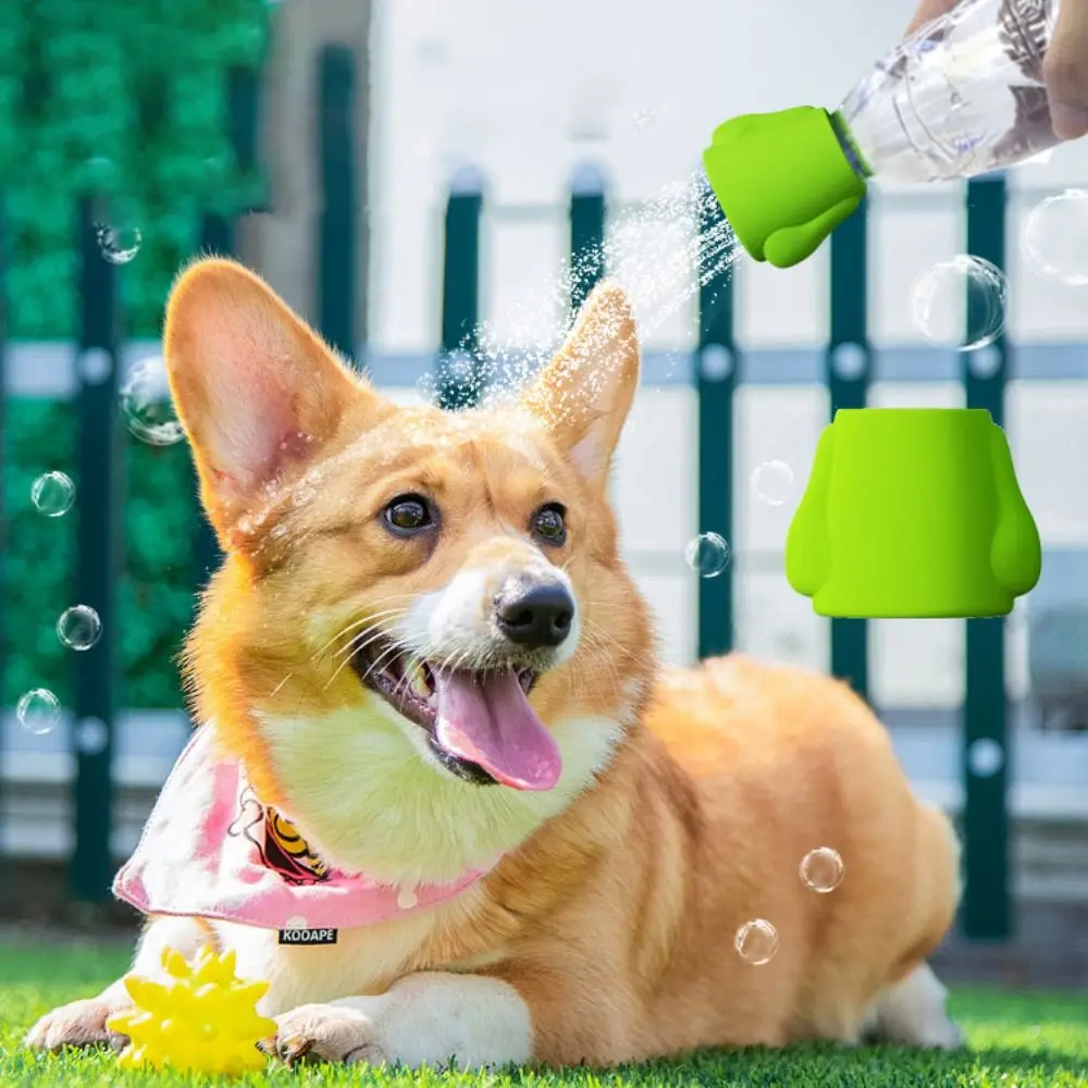 Universal Water Bottle Shower Head Reusable Soft Outdoor Pet Shower Head Dog Silicone Shower Head Dog Shower Nozzle for Cleaning