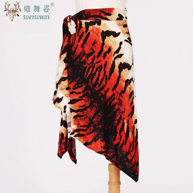 Falda de baile latino para mujer, Ropa de baile Social estándar nacional para adultos, carpeta Triangular, falda con cordones, disfraz de actuación