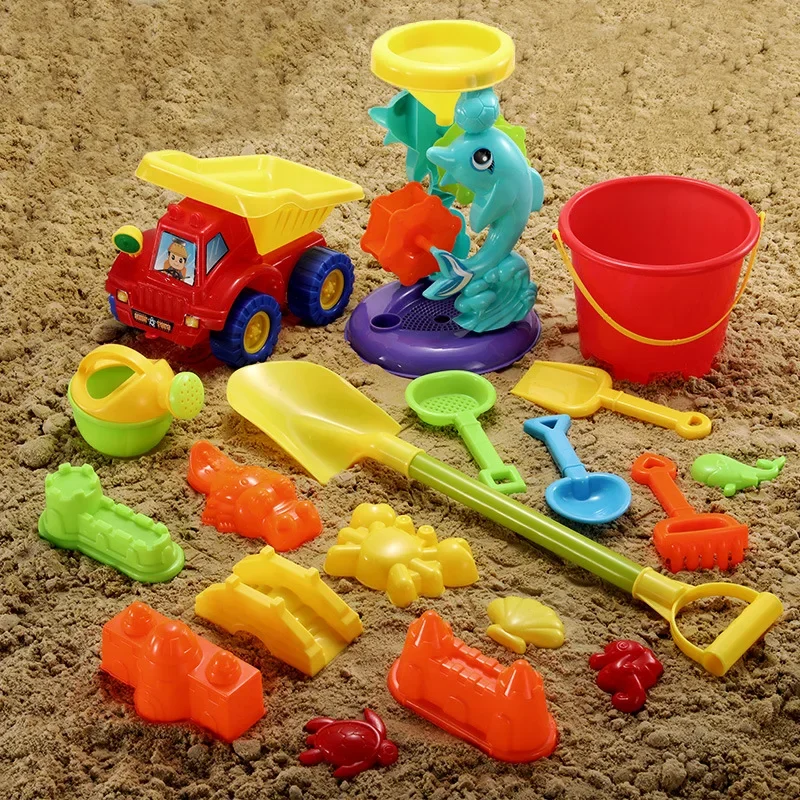 Kit de jouets de plage pour enfants, bac à sable, seau de sable de mer, râteau, sablier, Table d'eau, jeu et pelle amusante, moule d'été, 2025