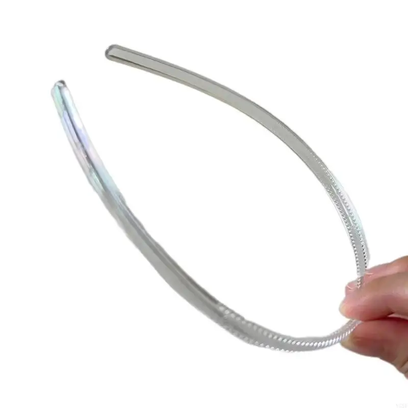 

Y55F Plain Hair Hoop Toothed for Pageants Proms Bride Headwear Casual Headpiece for Women Male Girl Schoolgirls