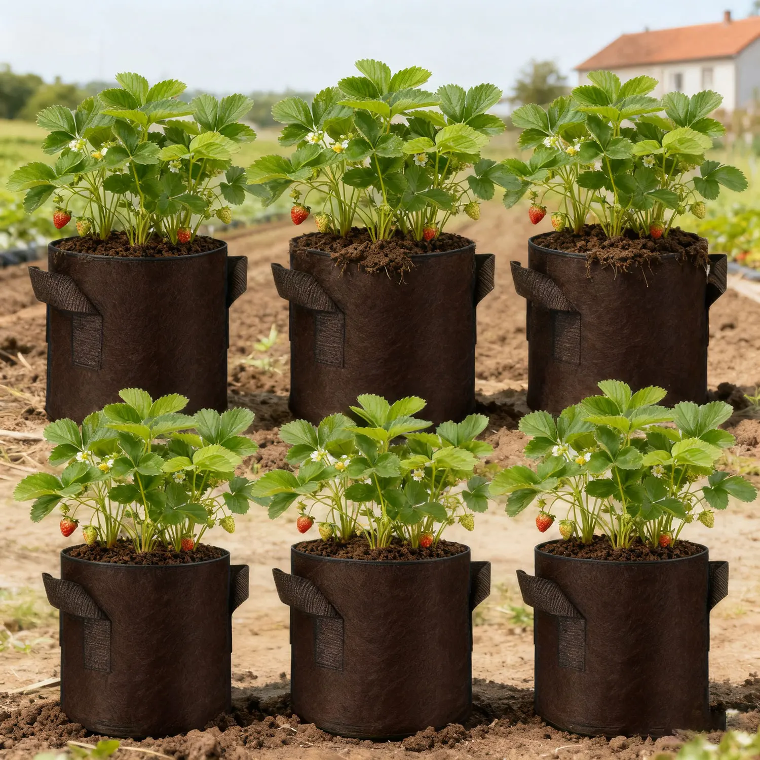 SPONDWILD Tomaten-/Kartoffel-Pflanzbeutel aus Verdicktem Vliesstoff für Garten, Gewächshaus und Gemüseanbau – Detail 17