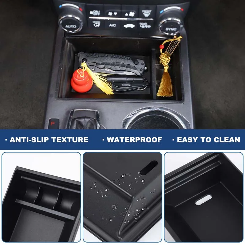 

For Acura RDX 2013-2017 ABS black car central control gearbox front storage box mobile phone tray car interior accessories