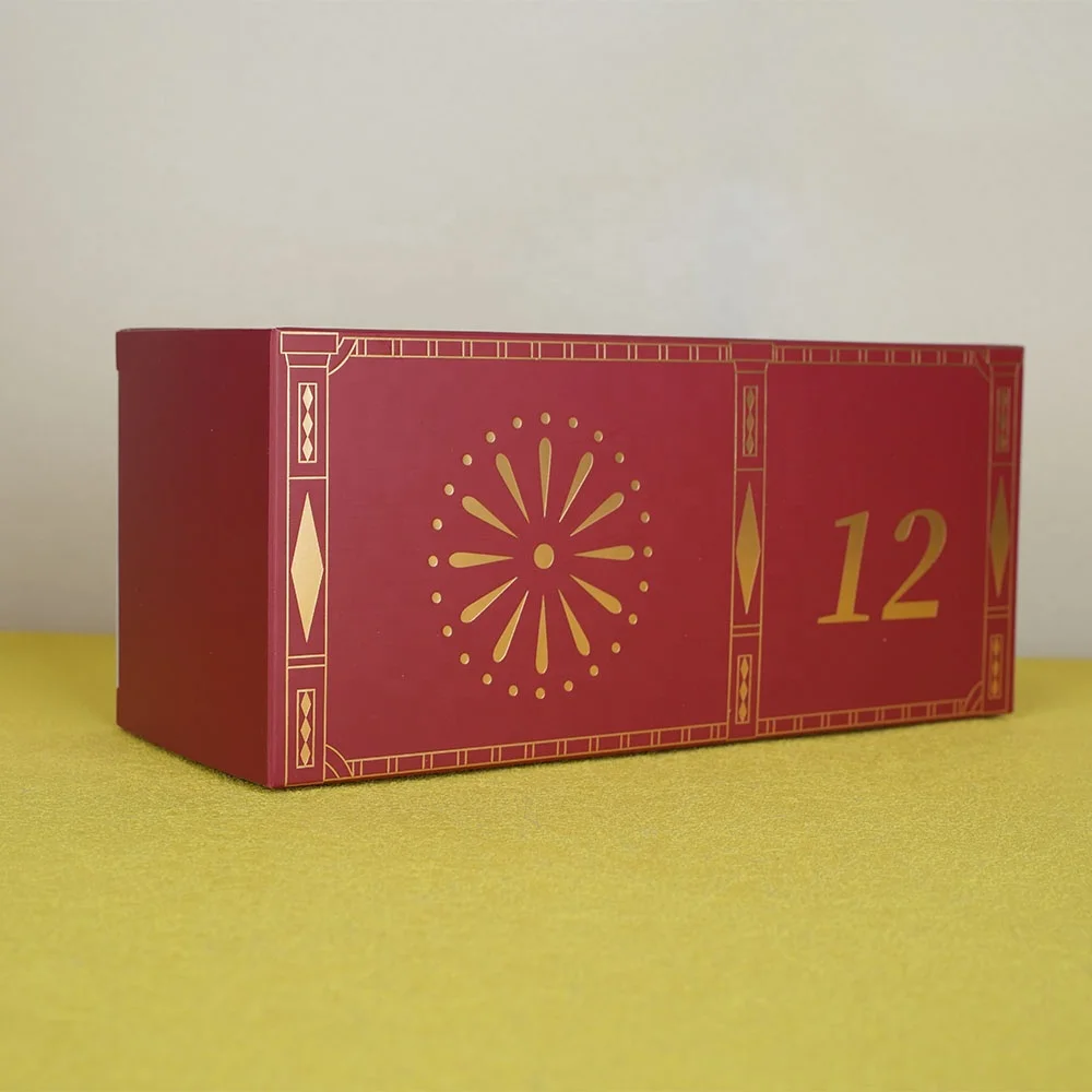 2025.Box Printing 12 Days of Makeup Lash Beauty Lip Gloss Paper Skincare Christmas Countdown Advent Calendar Box - Image 4