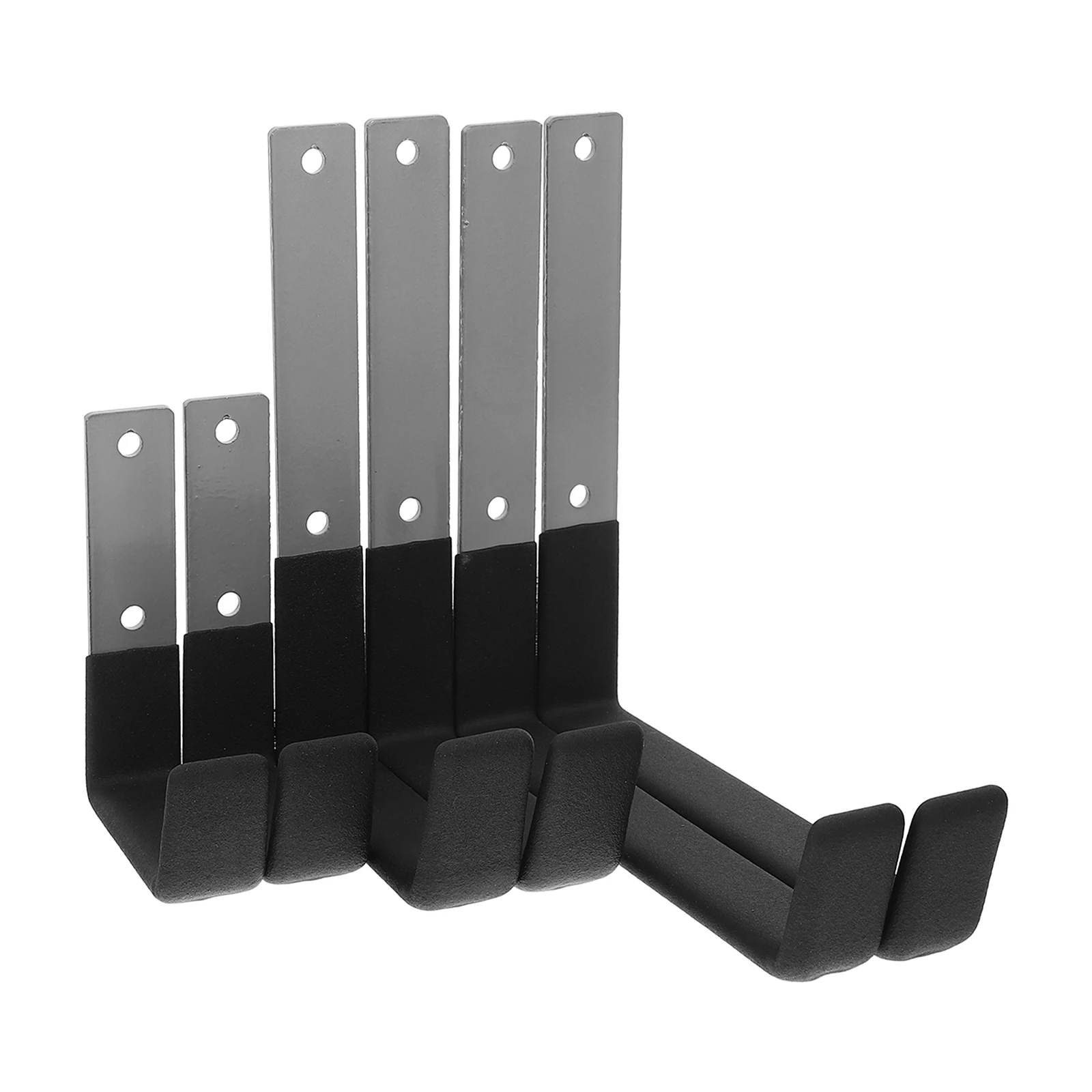 

6pcs Heavy Duty Hook Set Steel Wall Mounted Garage Hooks for Tools Ladders Bikes Cables Hoses Shovels Storage Solutions