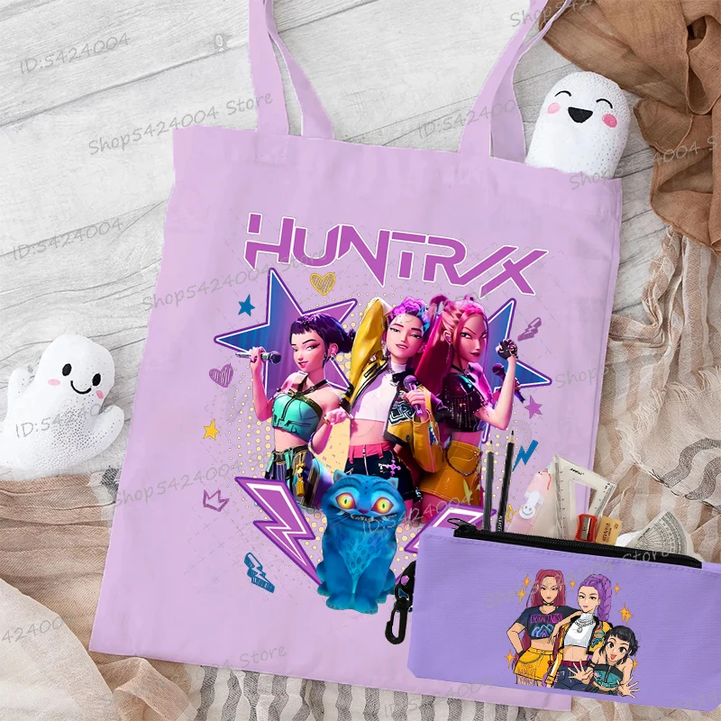 

Персонажи фильмов, модные фиолетовые сумки и пеналы, комплект из 2 предметов, студенческие персонажи мультфильмов, сумка на плечо, женские сумки-тоут, костюм