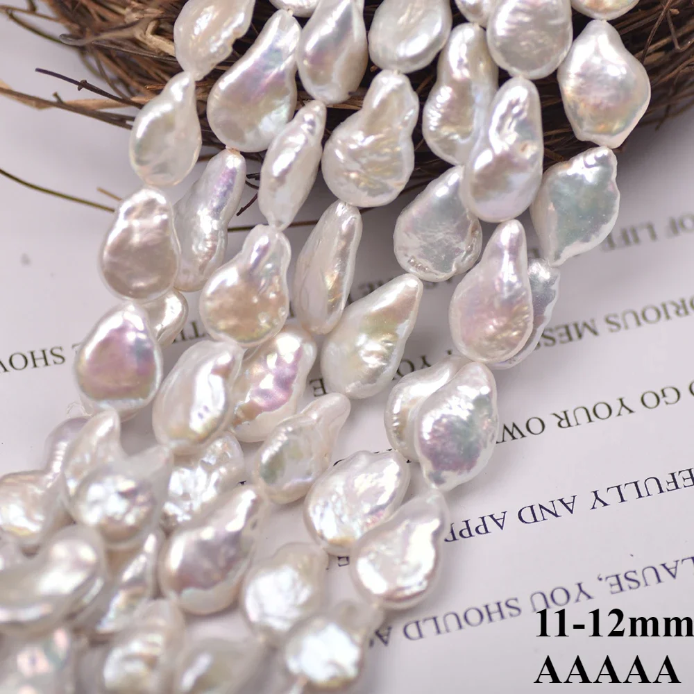 

11-12 мм5A натуральный пресноводный белый барокко капли воды бусина жемчуг подарочные ювелирные изделия сделать DIY ожерелье браслет аксессуары оптом