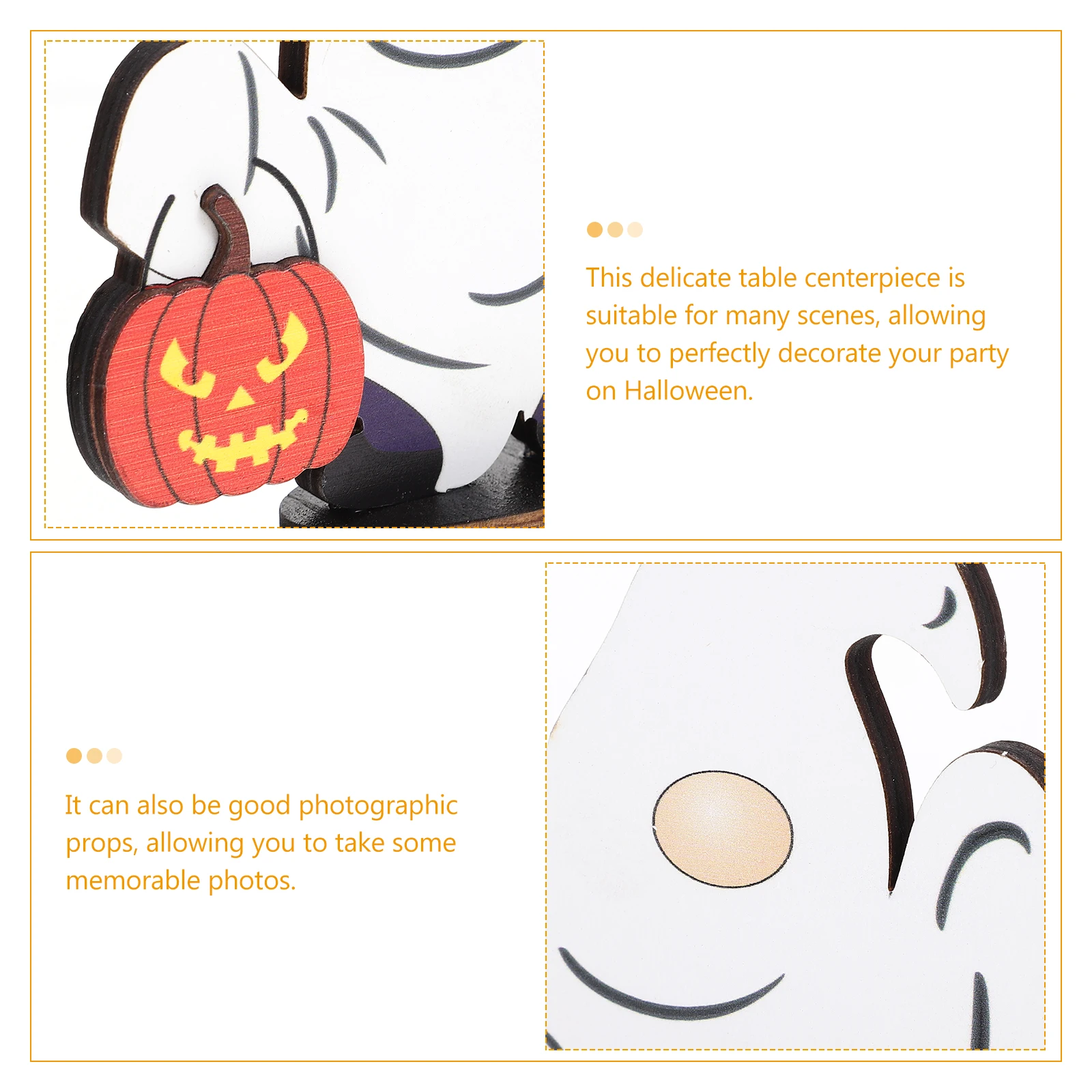 Halloween Houten Kabouter Tafelbord Middelpunt Decor voor Party Desktop Ornament Festival Sfeer Enhancer Halloween Decor