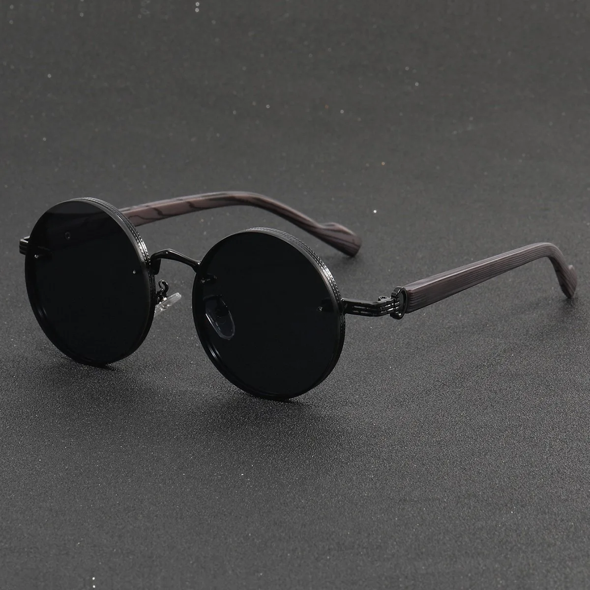 2025 Modische Neue Retro Runde Metallrahmen Punk-Sonnenbrille, Vielseitige Personalisierte Herren-Sonnenbrille – Detail 1