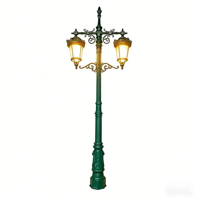 Outdoor European Antique Garden LED Street Light IP65 Waterproof Die-casting Aluminum Column Lamp