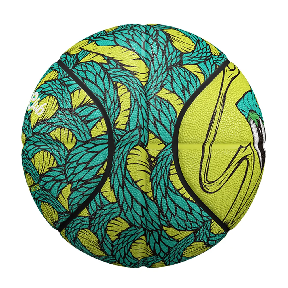 Jeu de basket-ball d'impression de pythons, taille 7, certification officielle, basket-ball avec pompe, filet illac, 3 couches, ballon d'entraînement en plein air