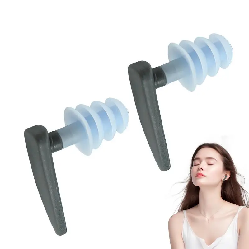 水泳用の再利用可能なシリコン耳栓,防水,ソフト,ノイズキャンセル,睡眠用