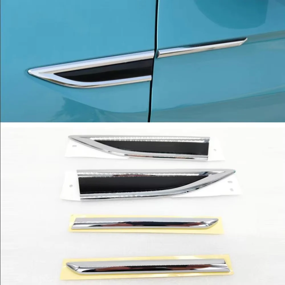 For VW Volkswagen T-cross Tcross 2018-2021 Car Side Wing Fender Door Emblem Badge Sticker Garnish Trim ABS chrome Accessories