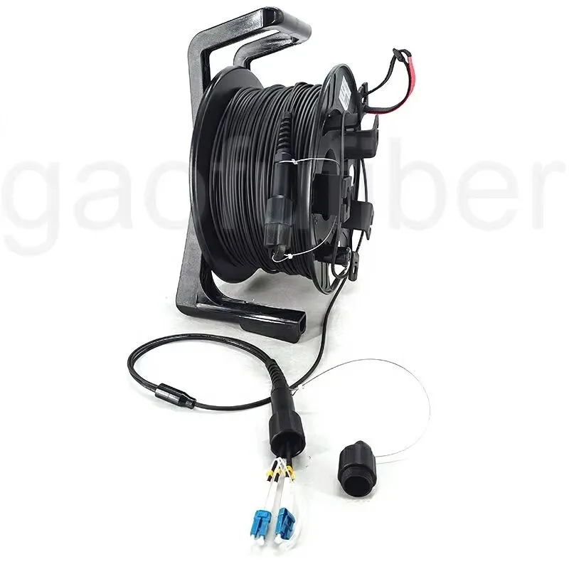 Armored Tactical Optical Fibers Cable Reel for Complex Environment and 5G Field Use with Metal/Plastic Construction