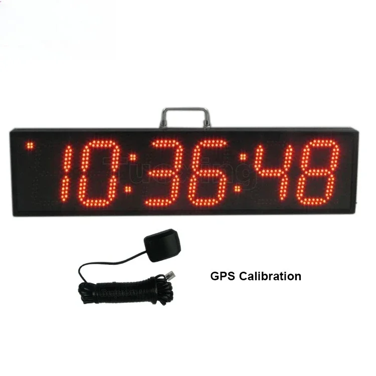 6-Inch Large Light Emitting Diode Motion Global Positioning System Clock 6-Bit Timing Monitoring and Tracking Device