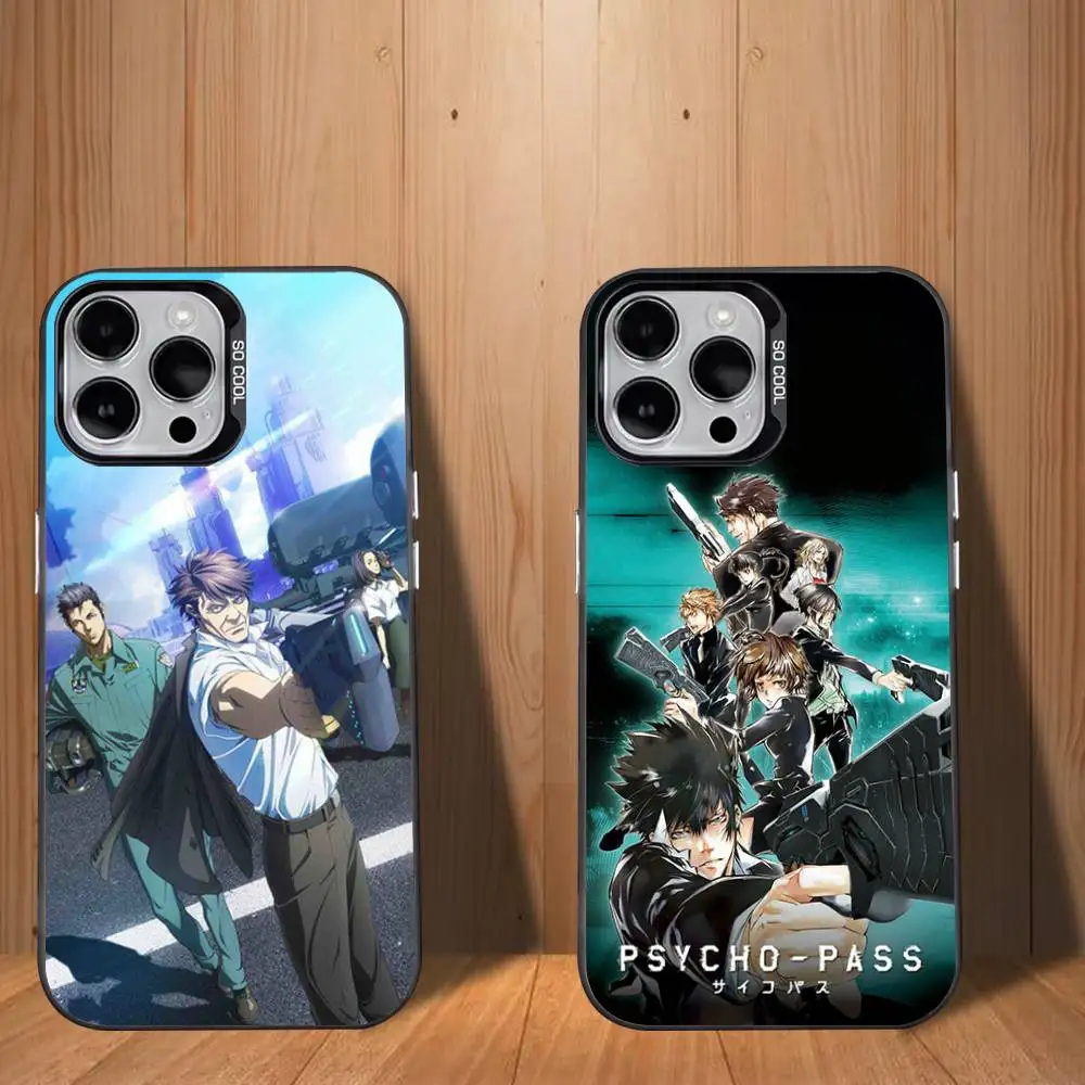 P-Psycho P-Pass  Phone Case For iPhone 17,16,15,14,13,12,11,Mini,Pro,SE,MAX White Matte Shockproof Cover