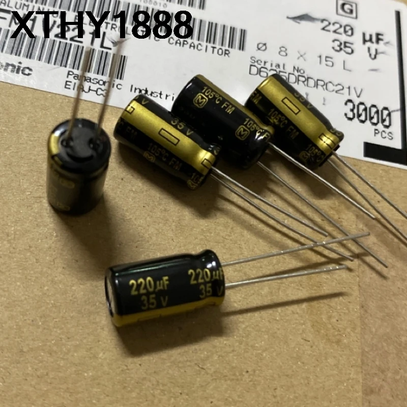 10PCS 220UF 35V Japanese Fever Capacitor 35V 220UF 8X15 FM High Frequency Ultra Low Resistance