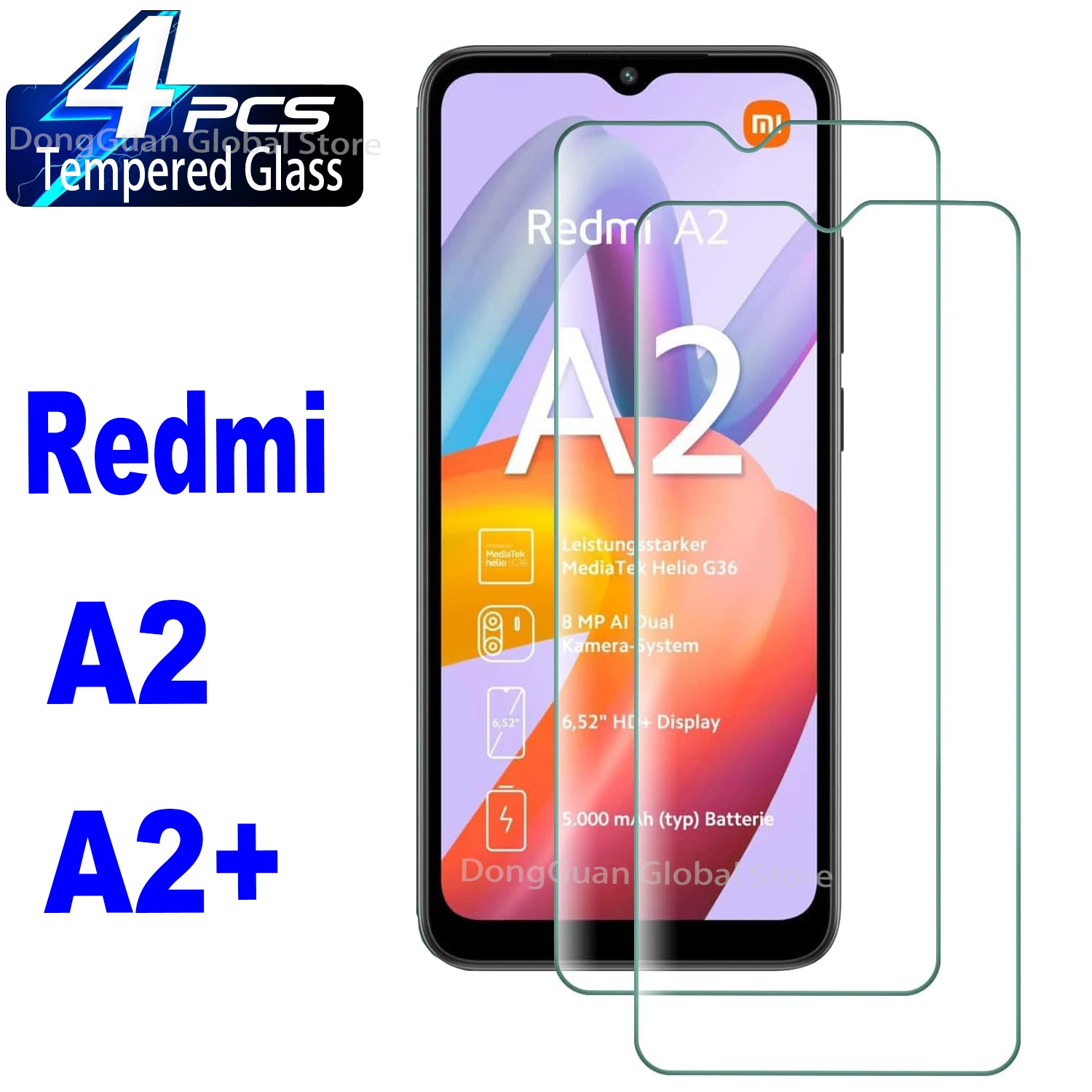 For Xiaomi Redmi A2 A2+ Tempered Glass Screen Protector Glass Film