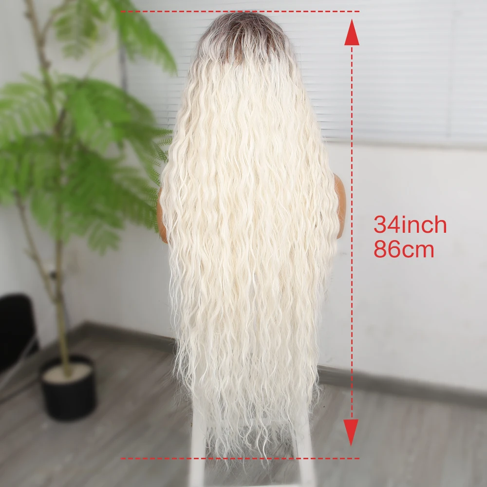 Women Stylish Fashion  Versatile Style Heat Resistant 180 Density 13*4 Lace Front Wigs Synthetic Lace Wigs Long Curly White