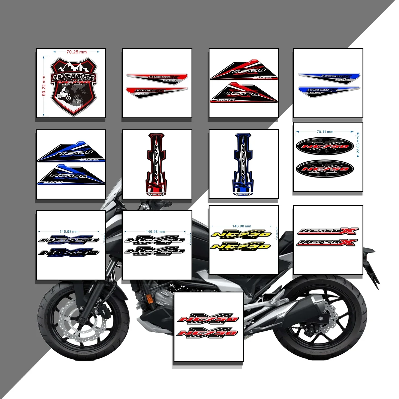 

Tank Pad Stickers For Honda NC 750 X NC750X Protector Fairing Decal Emblem Badge Logo Luggage Cases Trunk NC750 2019 2020