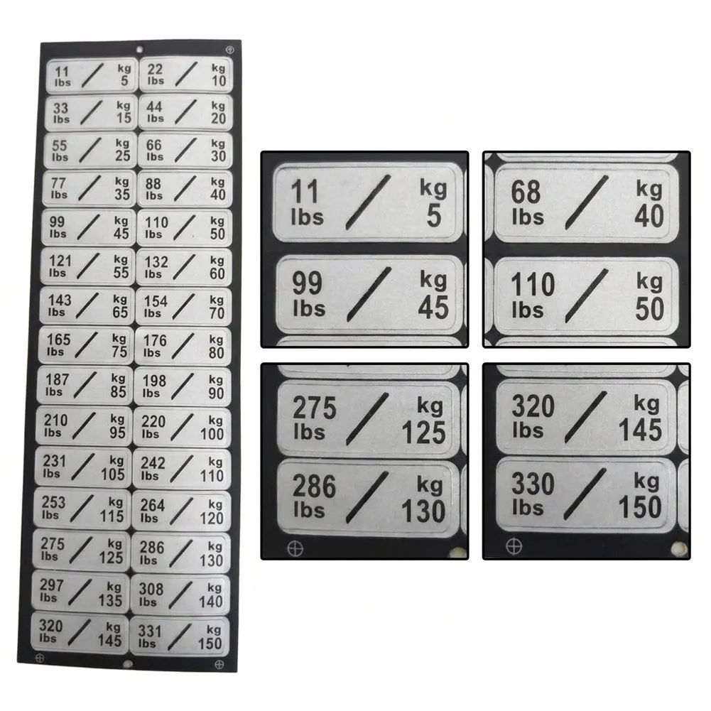 Fitness Equipment Weight Stickers Gym Weight Stack Labels Number Stickers Gym Strength Training Exercise Equipment Accessories