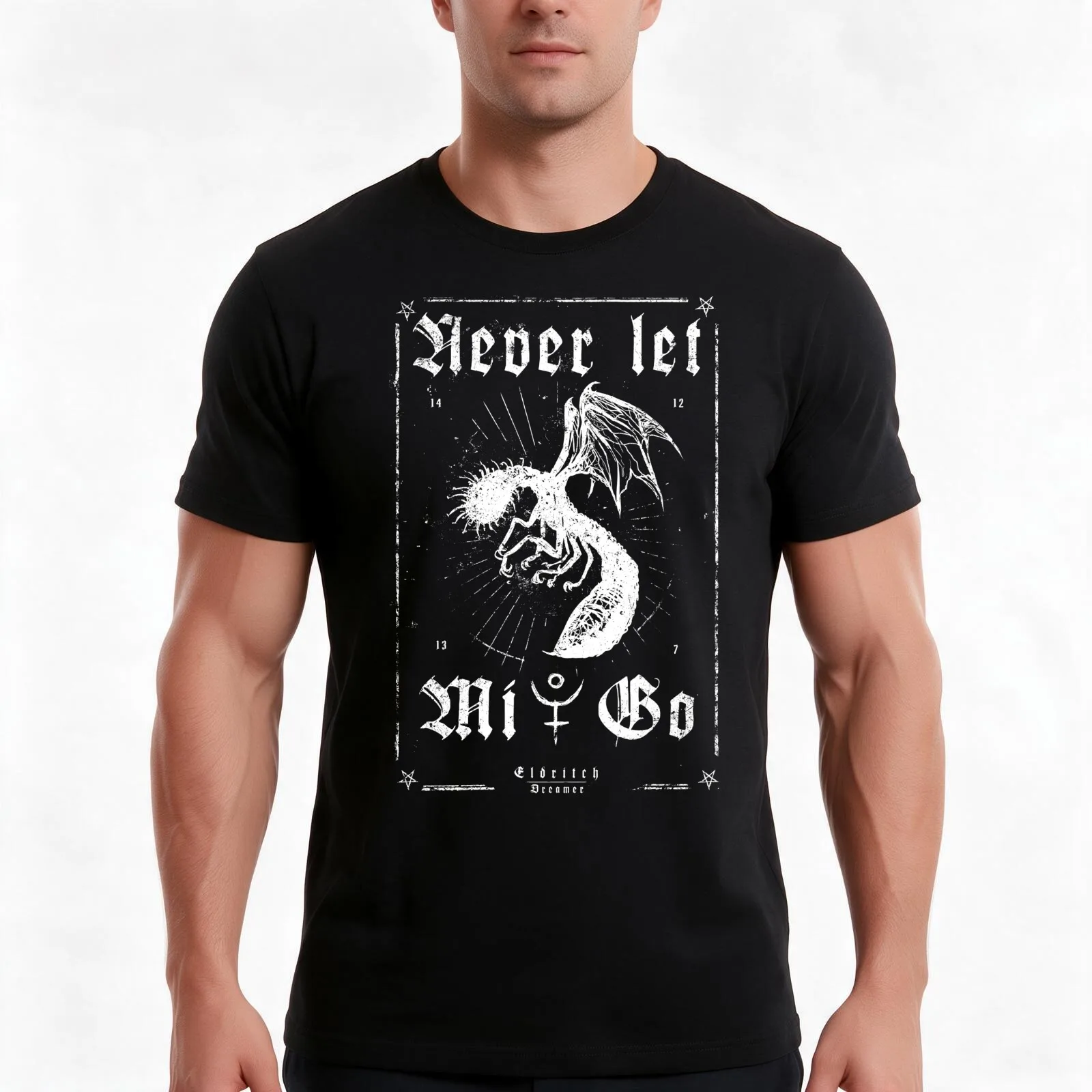 Never let Mi-Go - Eldritch Dreamer - Lovecraftian mythos wear T-Shirt, Summer Casual Cotton Tee, Oversized Streetwear Tops