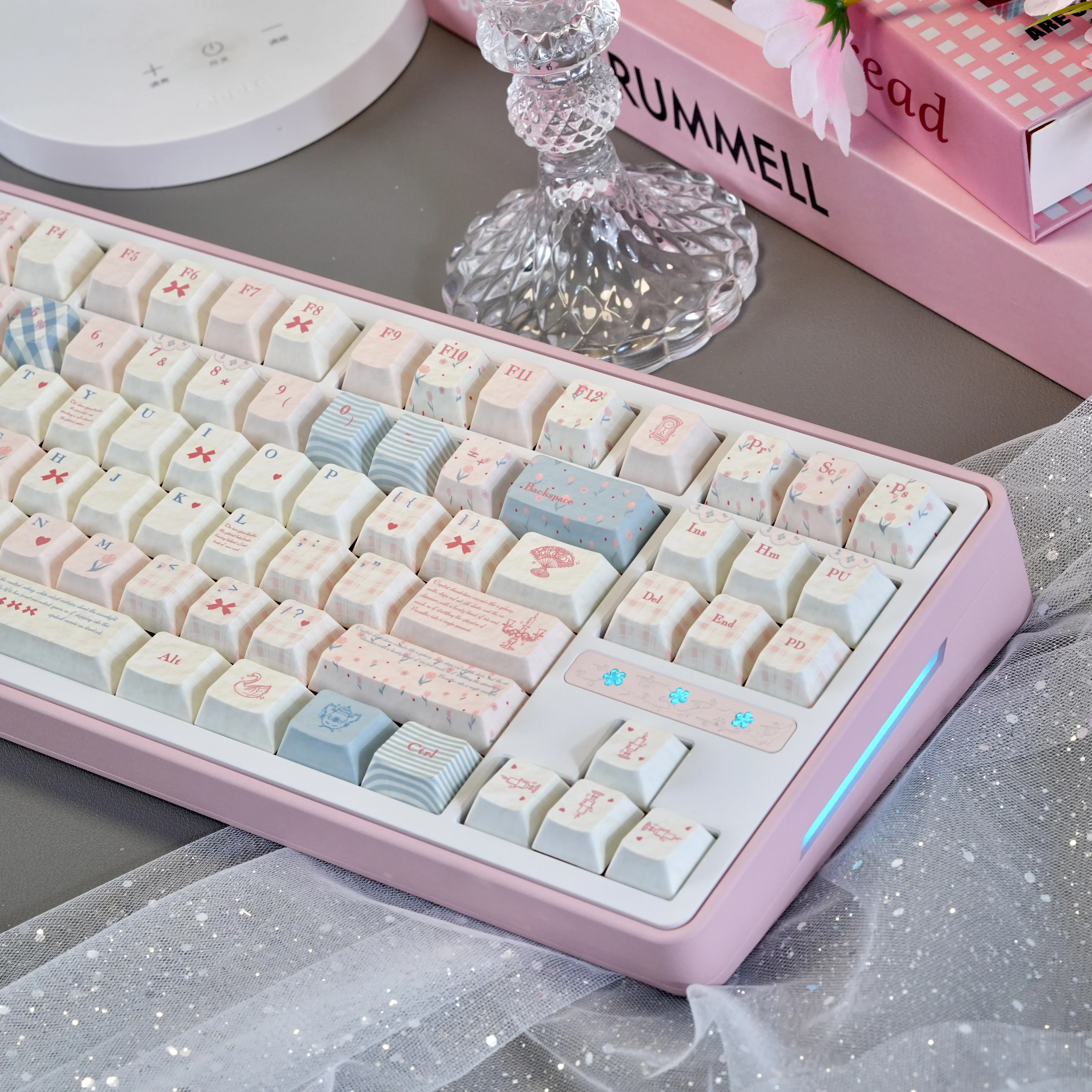 

Набор колпачков для клавиш на тему рококо, PBT Cherry Profile, 129 клавиш, оригинальные колпачки для клавиш ручной работы на заказ, аксессуары для механической клавиатуры, подарок, сделай сам