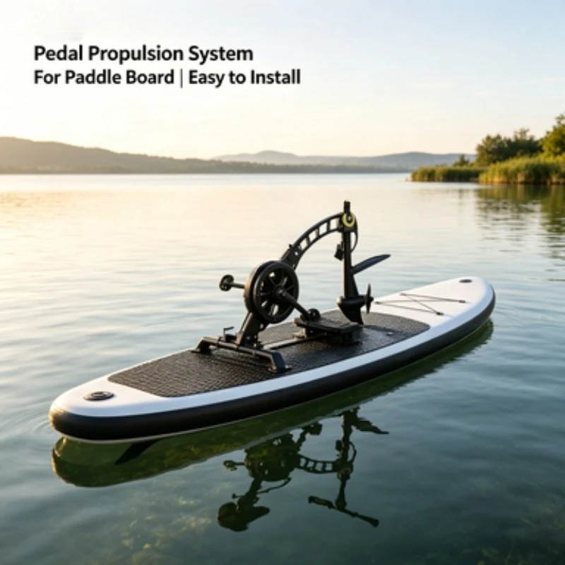 SUP Board Foot Pedal Drive System, Hands Free Propulsion Kit for Kayak Fishing Boat Paddle Board Outdoor Water Sports Recreation