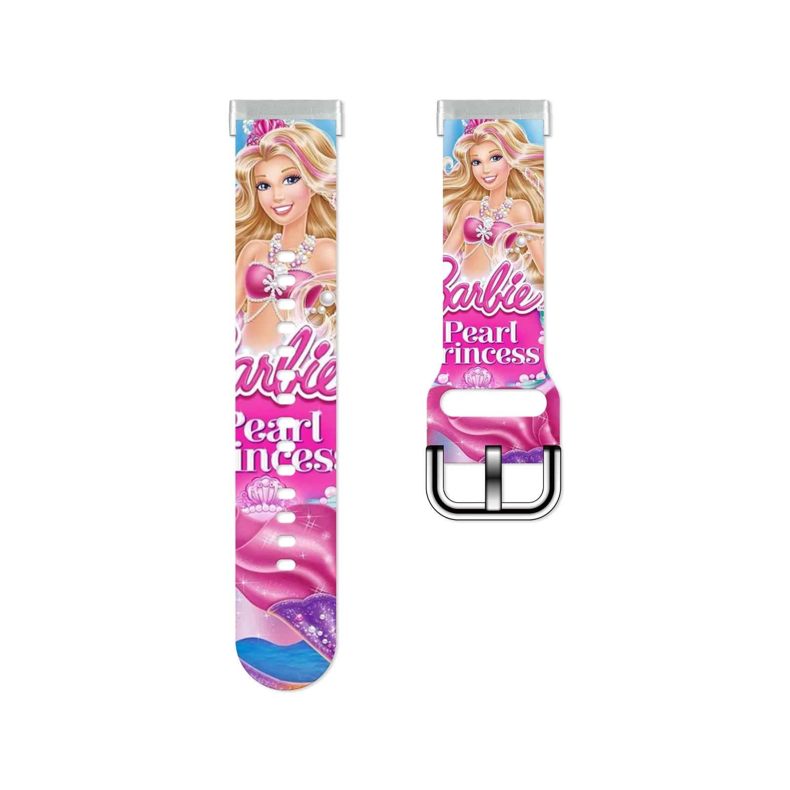 

MINISO Barbie Doll Printed Strap for Fitbit Sense Watchband Replaceable Bracelet for Versa 4/3 Watch Band for Women as a Gift