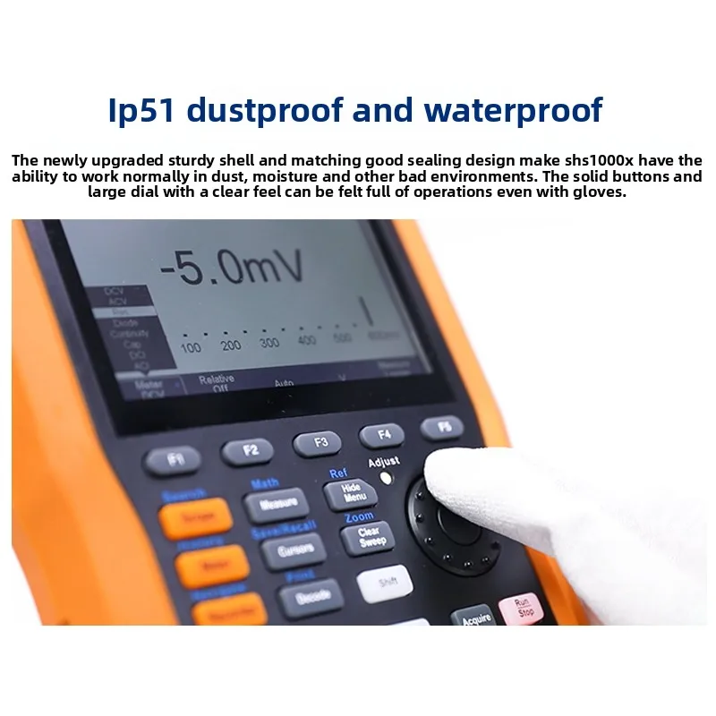 Portable SHS1072X SHS1102X SHS1202X Spectrum Analyzer 200M Bandwidth Handheld Oscilloscope Multimeter Five-in-One OEMAR