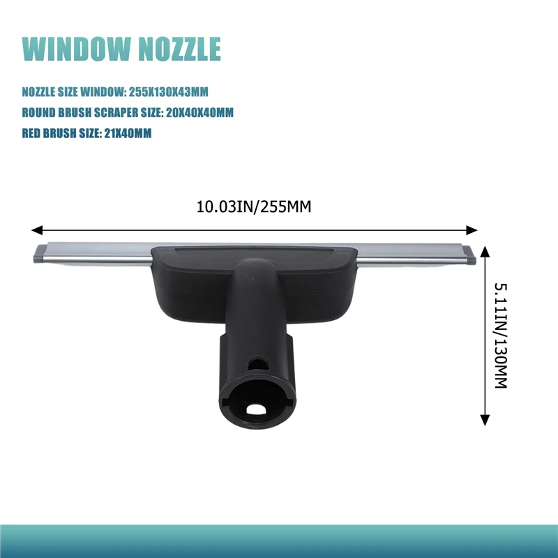 A99X-Window Nozzle Scraper Round Brush For Karcher SC1 SC2 SC3 SC4 SC5 For Steam Cleaner Sweeper Brushes Parts Accessories