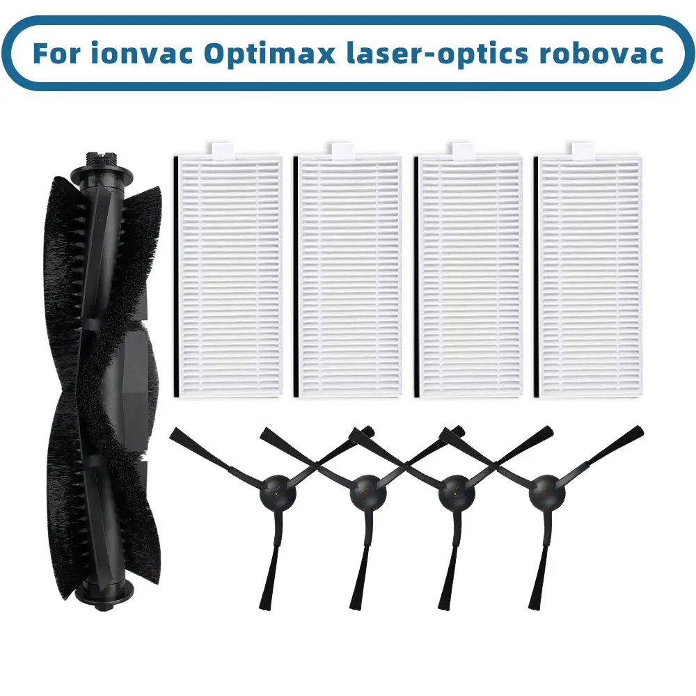 Compatible For ionvac Optimax laser-optics robovac Replacement Parts Accessories Main Side Brush Hepa Filter