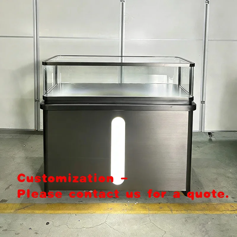 custom.Customized Luxury Jade Jadeite Glass Boutique Cabinets Stainless Steel Jewelry Display Cabinets in Shopping Malls