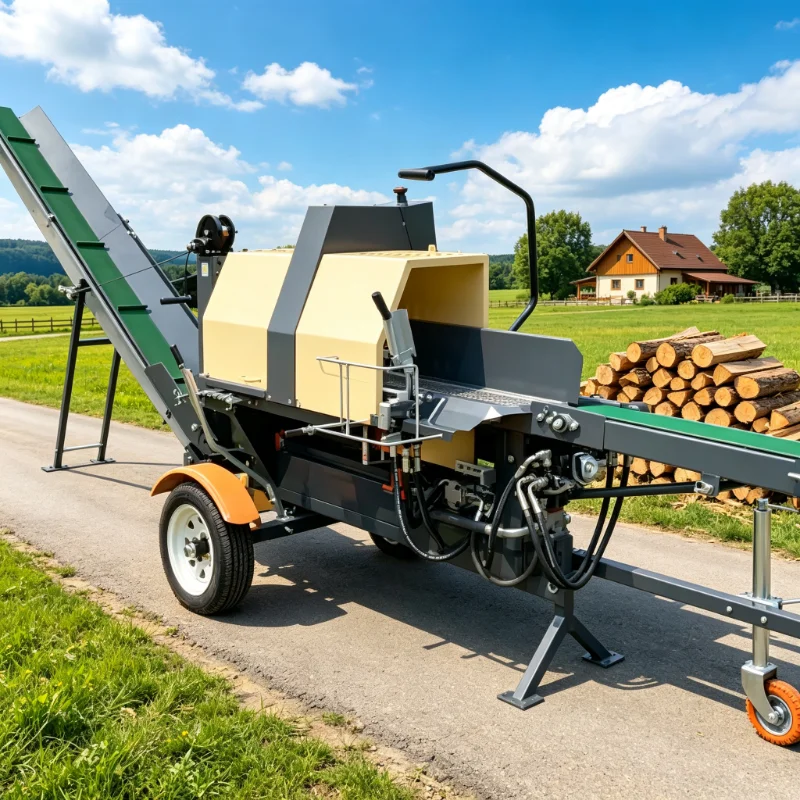 Factory High Quality Industrial 22T Wood Cutting Firewood Processor Chain Saw Machine Household Log Splitter