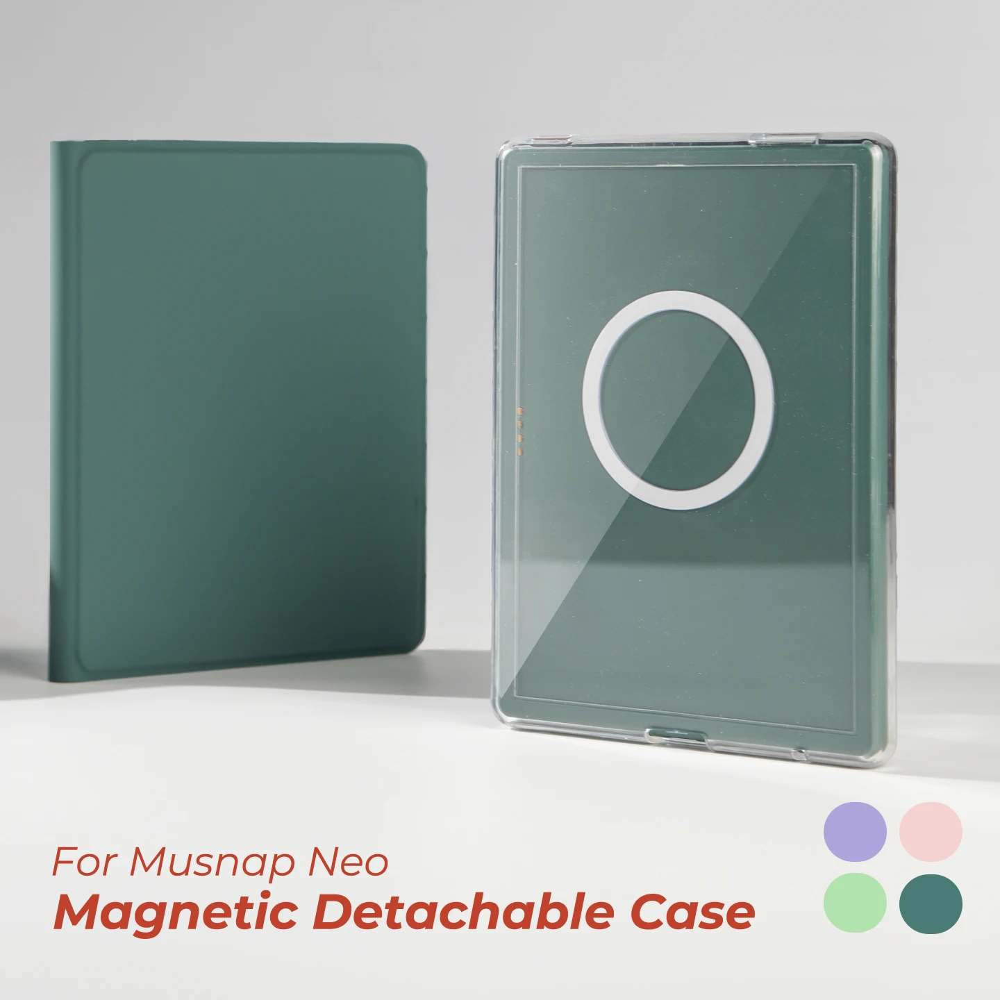Twosheep Magnetic Detachable Case for Musnap Neo Neoc iReader Neo3 6Inch Eco Friendly Material Auto Sleep Wake Minimalist Solid